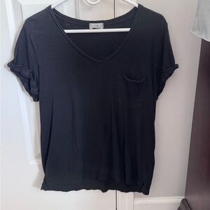 LNA Black V-Neck Short Sleeve Tee